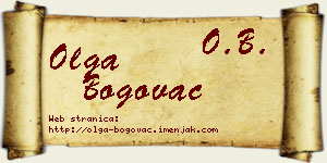Olga Bogovac vizit kartica
